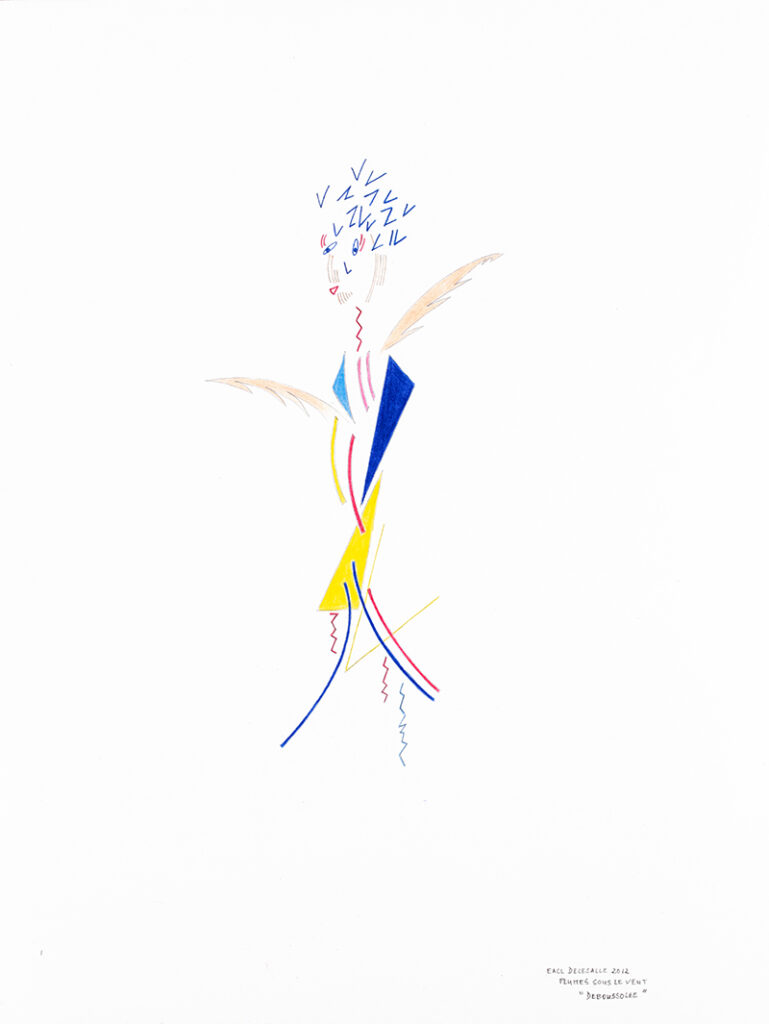 Elisabeth Delesalle, Plume sous le vent, 2012, 32 x 24
cm, 01 "Déboussolée"