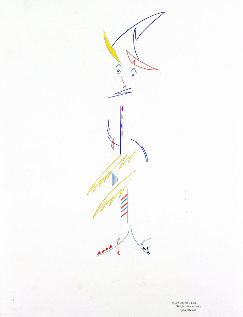 Elisabeth Delesalle, Plume sous le vent, 2012, 32 x 24
cm, 02 "D'Artagnan"