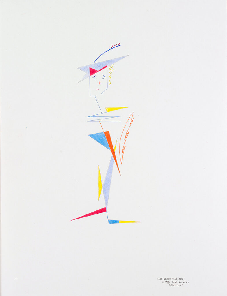 Elisabeth Delesalle, Plume sous le vent, 2012, 32 x 24 cm, 04 "Dreassing"