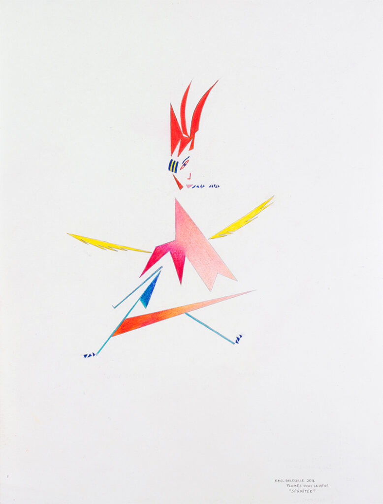 Elisabeth Delesalle, Plume sous le vent, 2012, 32 x 24 cm, 06 "Sprinter"