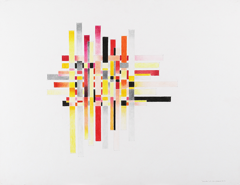 Elisabeth Delesalle, Passerelles rouges, 2009, 65 x 50 cm, 02