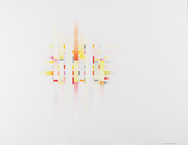 Elisabeth Delesalle, Passerelles rouges, 2009, 65 x 50 cm, 03