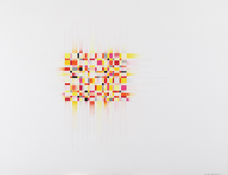 Elisabeth Delesalle, Passerelles rouges, 2009, 65 x 50 cm, 04