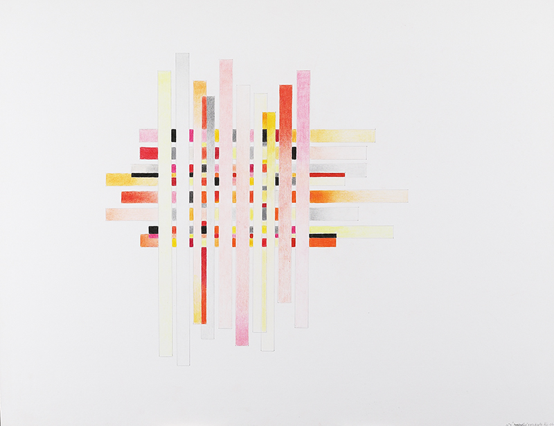 Elisabeth Delesalle, Passerelles rouges, 2009, 65 x 50 cm, 07