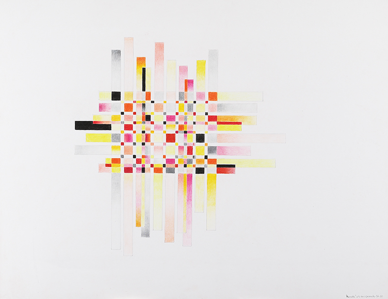 Elisabeth Delesalle, Passerelles rouges, 2009, 65 x 50 cm, 08