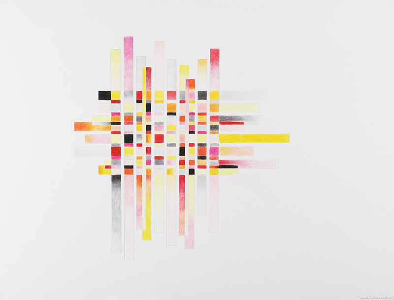 Elisabeth Delesalle, Passerelles rouges, 2009, 65 x 50 cm, 09