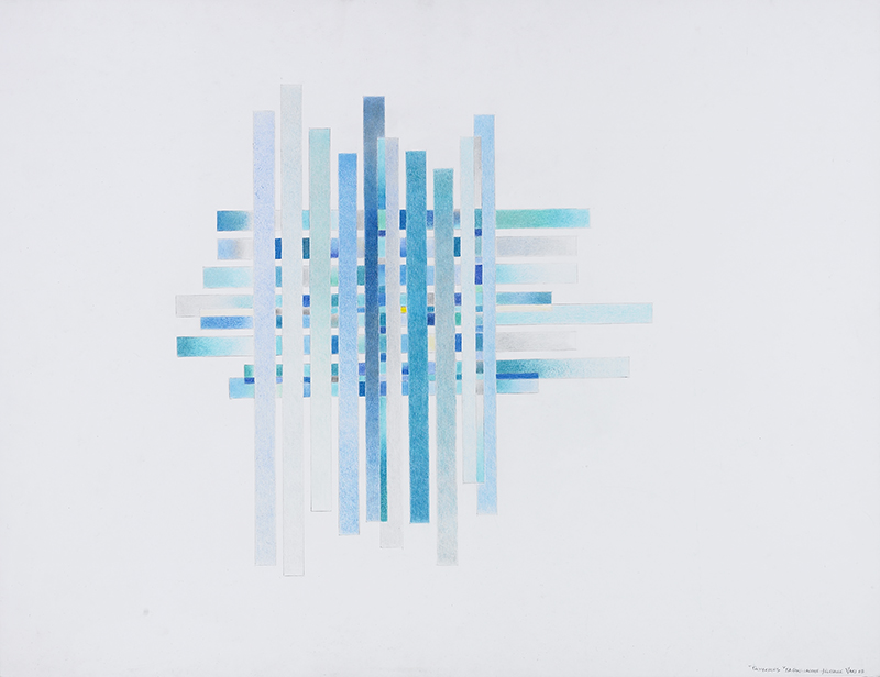 Elisabeth Delesalle, Passerelles bleues, 2010, 65 x 50 cm, 01