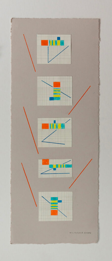 Vibrations, 2018, Collage et crayon de couleur